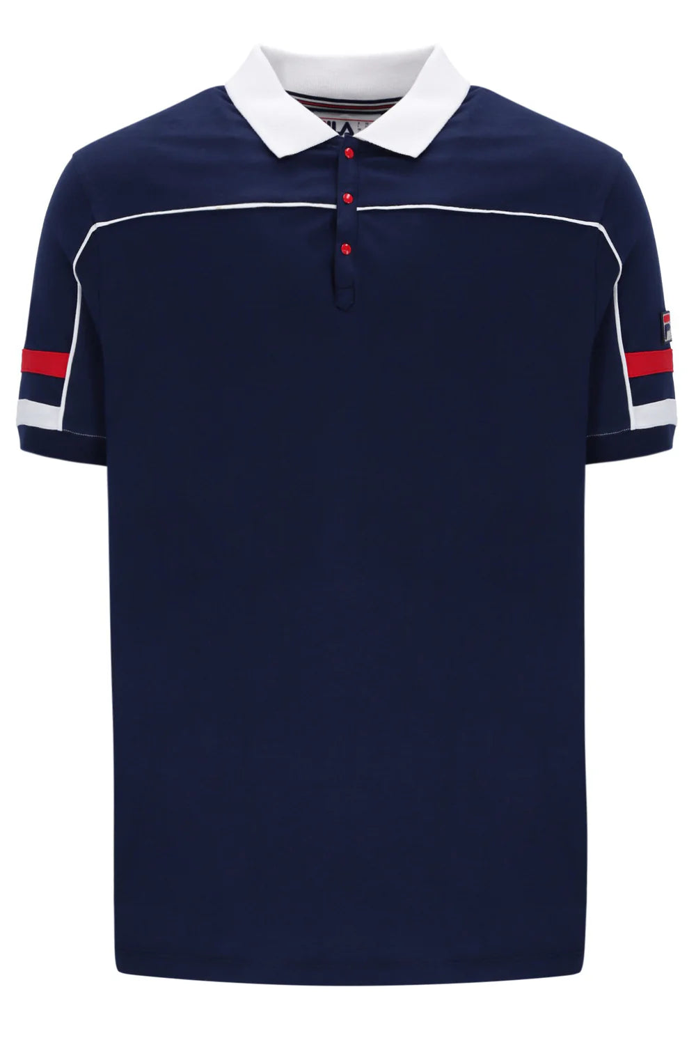 Grandslam Piping Polo Top Navy/White/Red