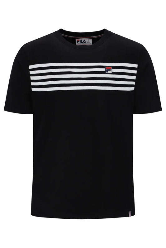 Fila Vintage Hanford Stripe T-Shirt Black/White