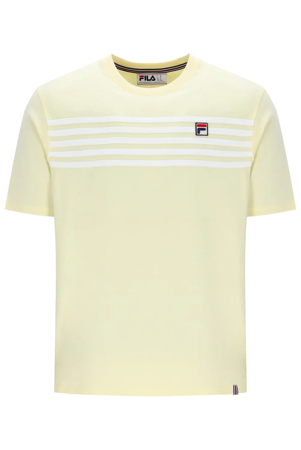 Fila Vintage Hanford Stripe T-Shirt Double Cream/White