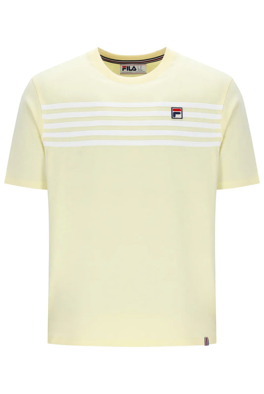 Fila Vintage Hanford Stripe T-Shirt Double Cream/White