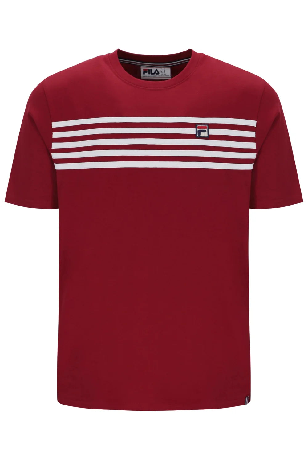 Fila Vintage Hanford Stripe T-Shirt Sun Dried Tomato/White