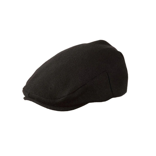 Carlyle Classic Flat Cap Solid Black