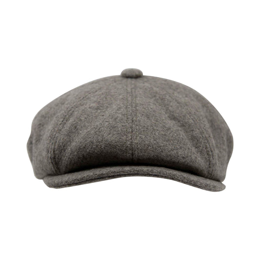 Carlyle Plain Wool Mix Newsboy Cap Silver