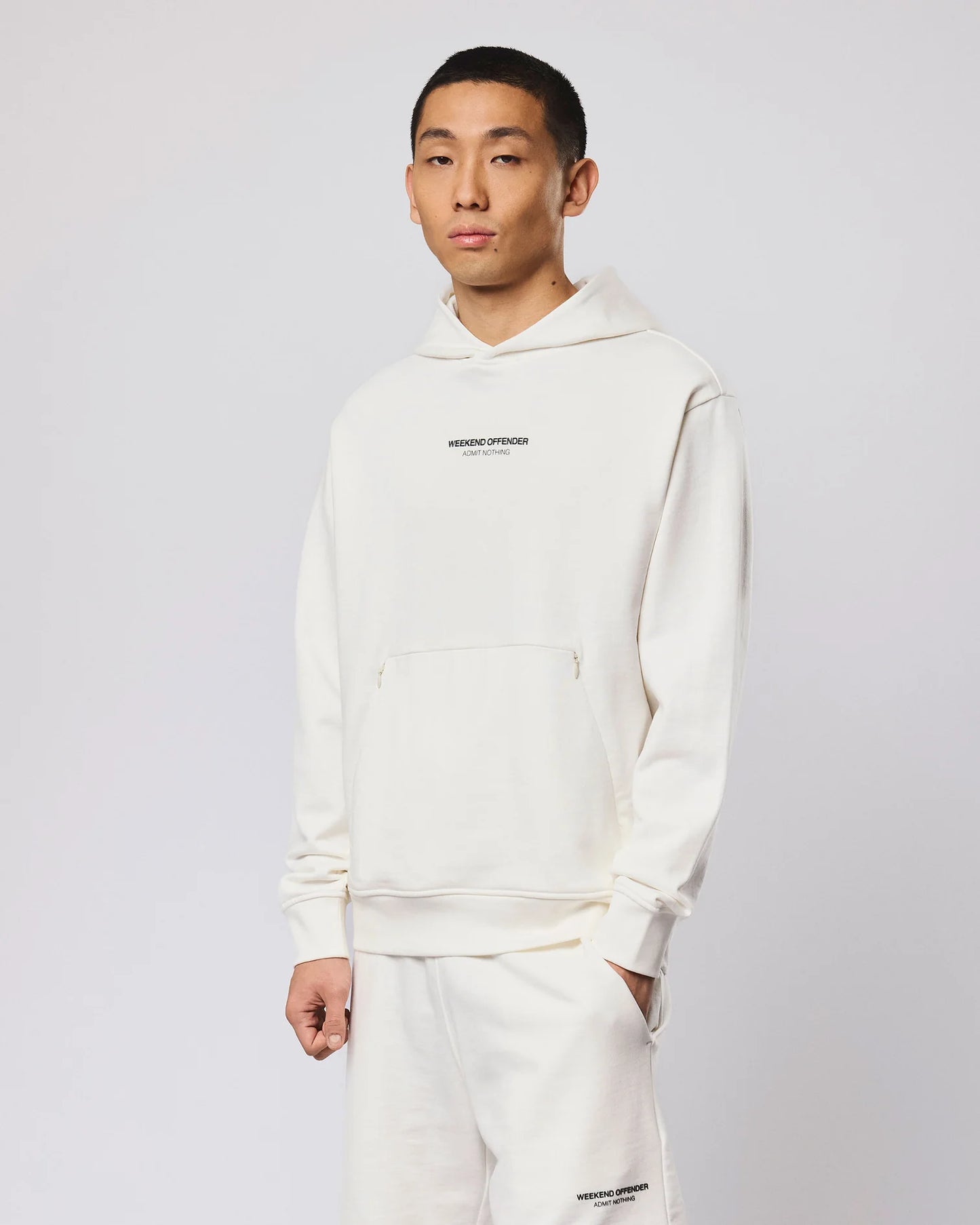 Weekend Offender Cobain Hoodie Ghost/Black Forest Green