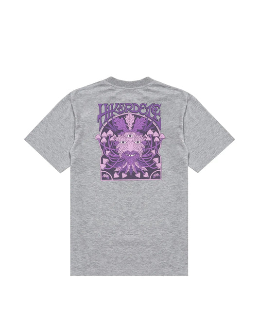 Hikerdelic Green Man SS T-Shirt In Grey Marl