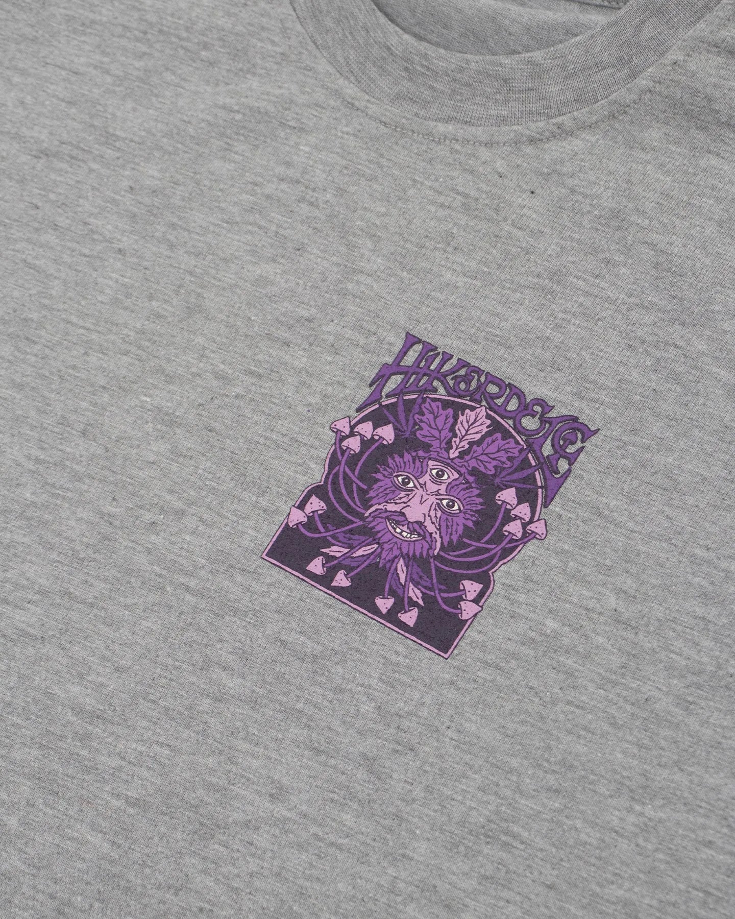 Hikerdelic Green Man SS T-Shirt In Grey Marl