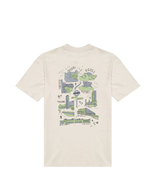 Hikerdelic Peak & Precinct SS T-Shirt In Oatmilk