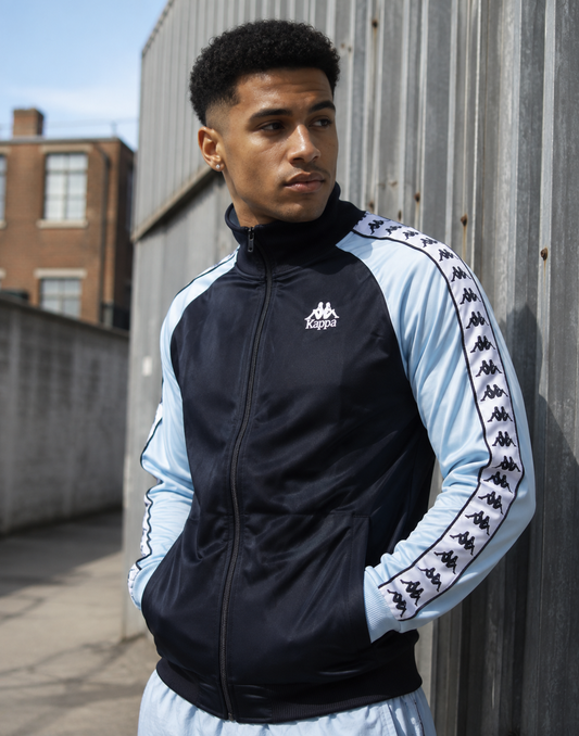 Kappa Uriah Track Top Navy/Sky Blue