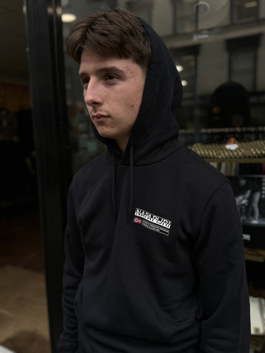 Napapijri Kasba Hoodie In Black - RD1 Clothing