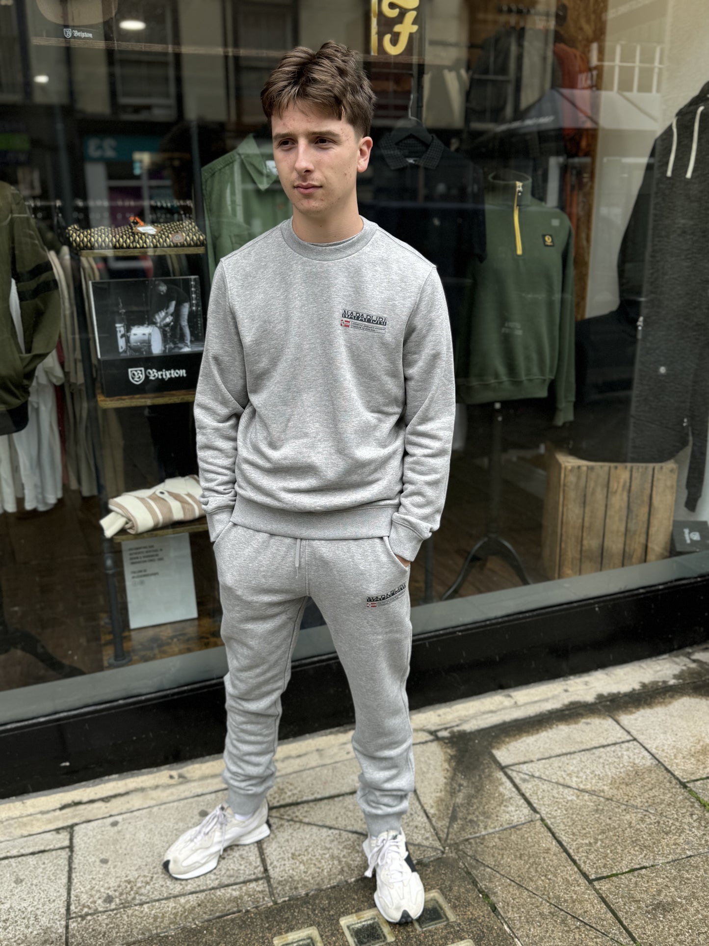 Napapijri Kasba Crew Neck Sweat In Grey