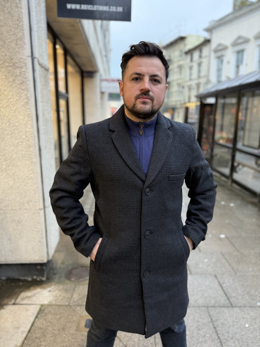 Only & Sons Check Wool Coat - RD1 Clothing