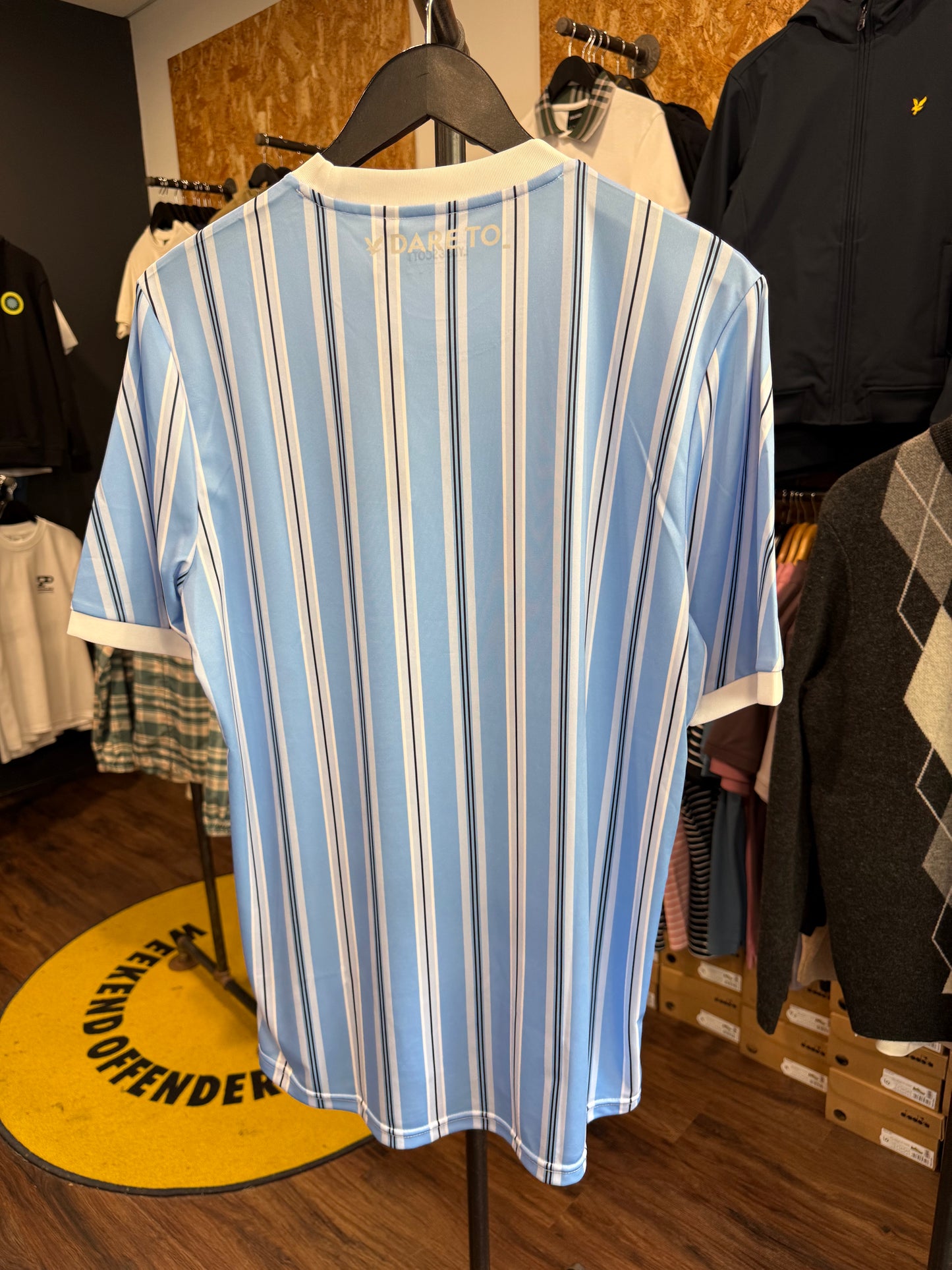 Lyle & Scott Prep Stripe Football Shirt Chalk Blue - RD1 Clothing