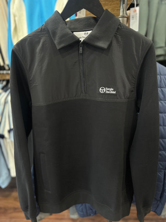 Sergio Tacchini Bomporto 1/4 Zip Track Top Black