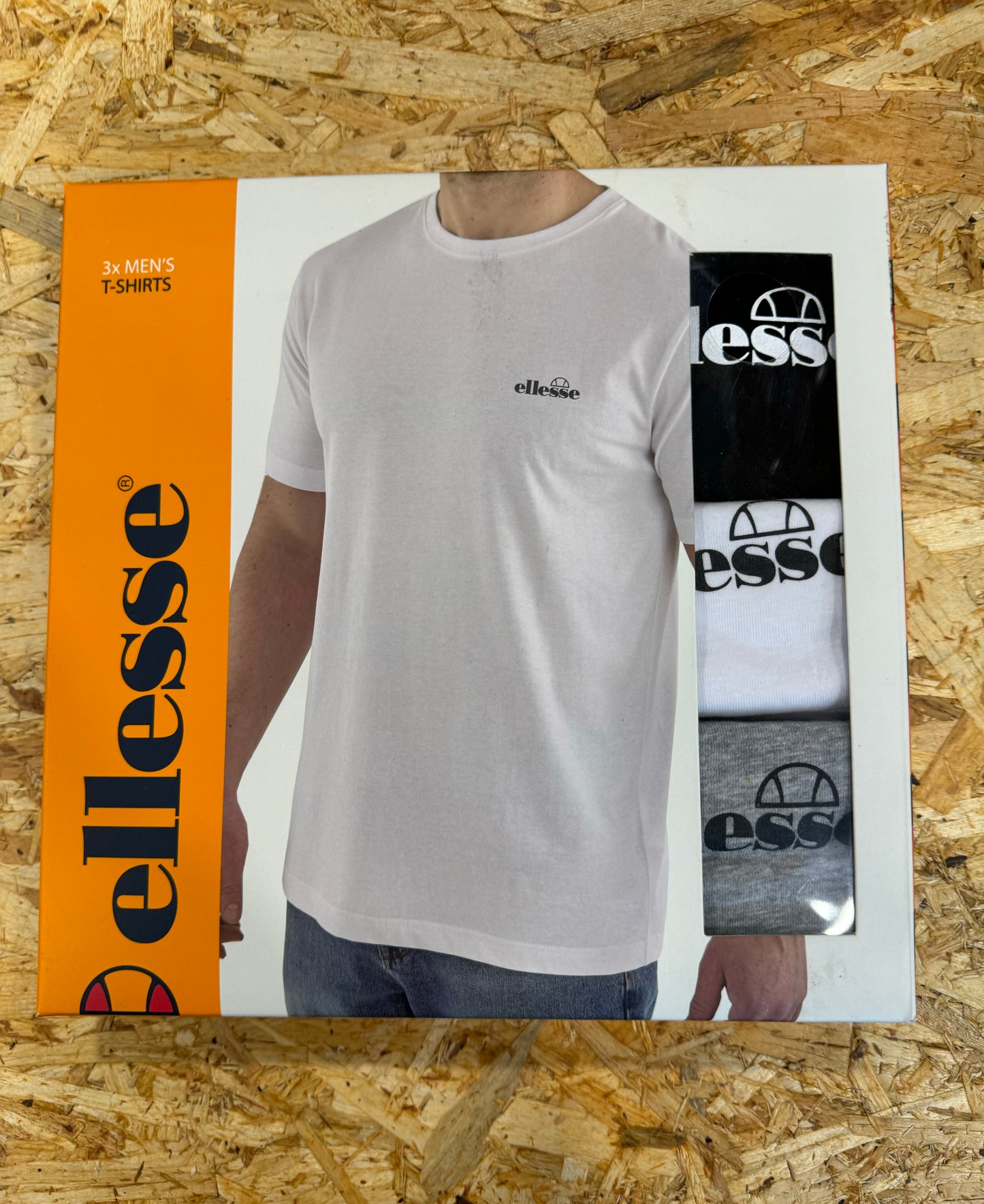 Ellesse Pack of 3 tees In Grey/Black/White