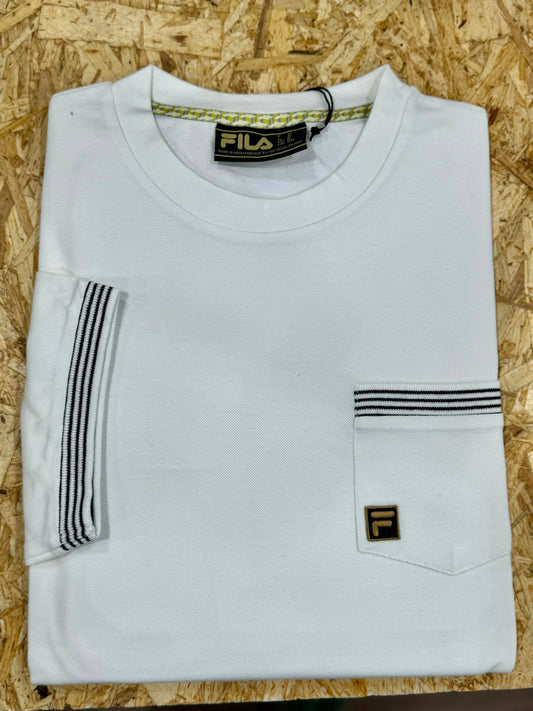 Fila Gold Otto Pocket T-Shirt Blanc De Blanc - RD1 Clothing