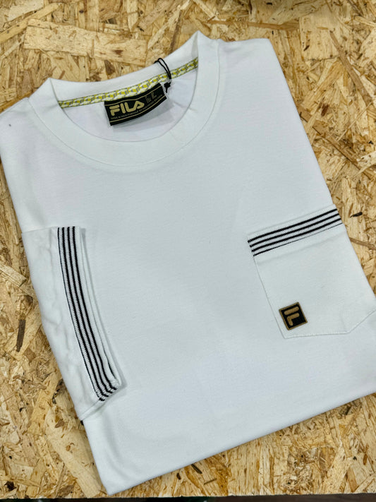 Fila Gold Otto Pocket T-Shirt Blanc De Blanc - RD1 Clothing