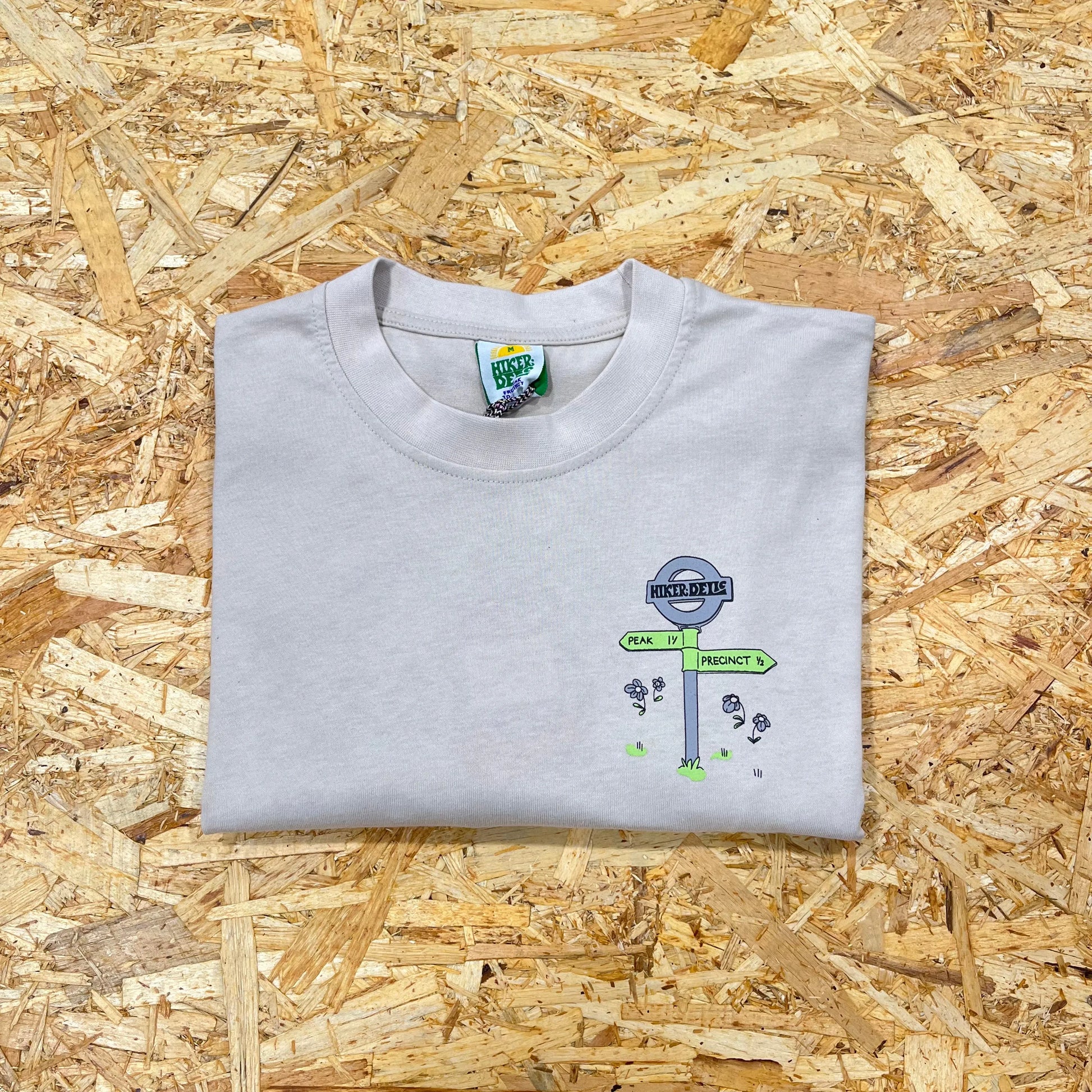 Hikerdelic Peak & Precinct SS T-Shirt In Oatmilk