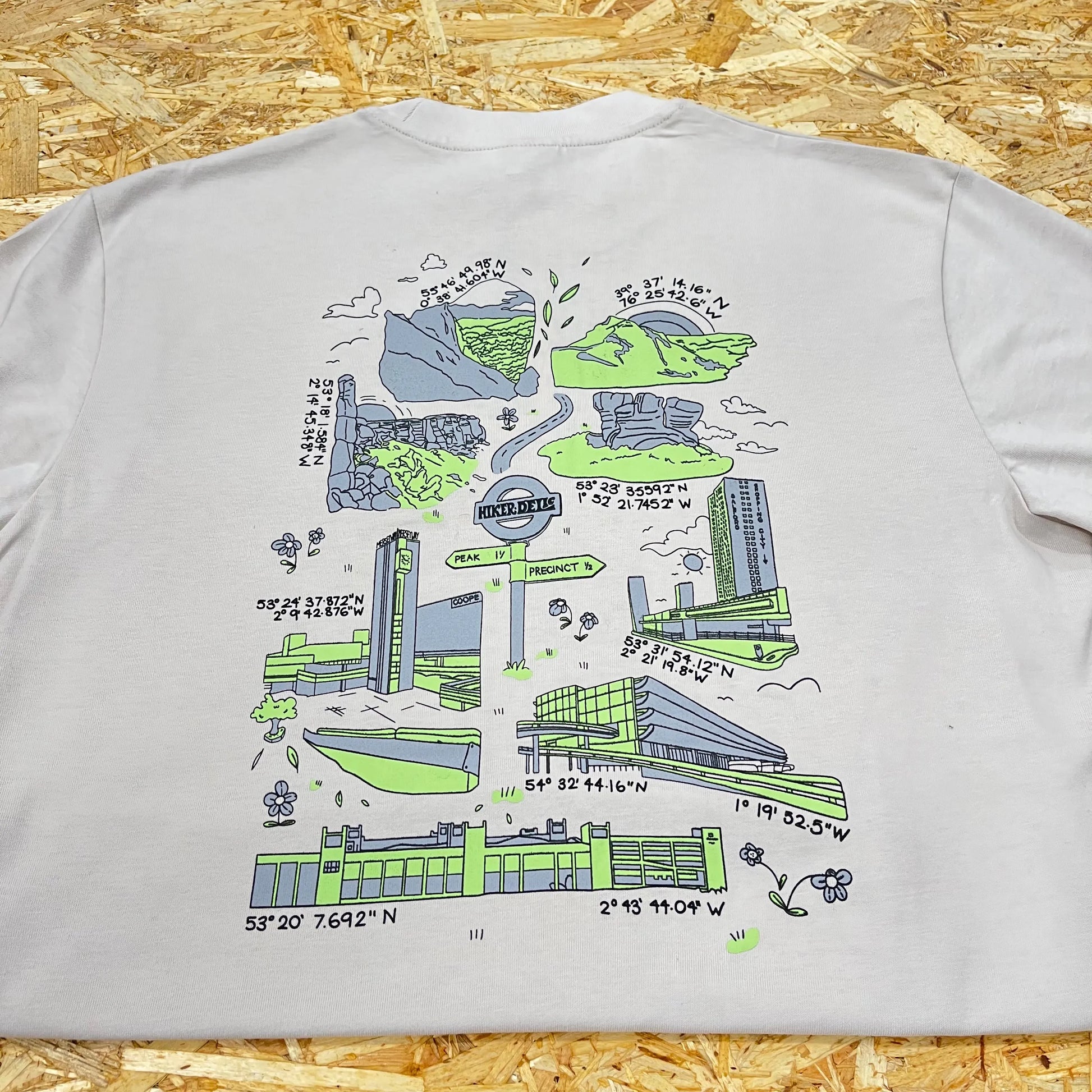 Hikerdelic Peak & Precinct SS T-Shirt In OatmilkHikerdelic Peak & Precinct SS T-Shirt In Oatmilk