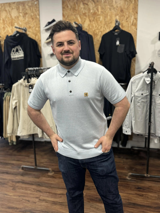 Gabicci Jackson S/S Knit Polo In Spray - RD1 Clothing