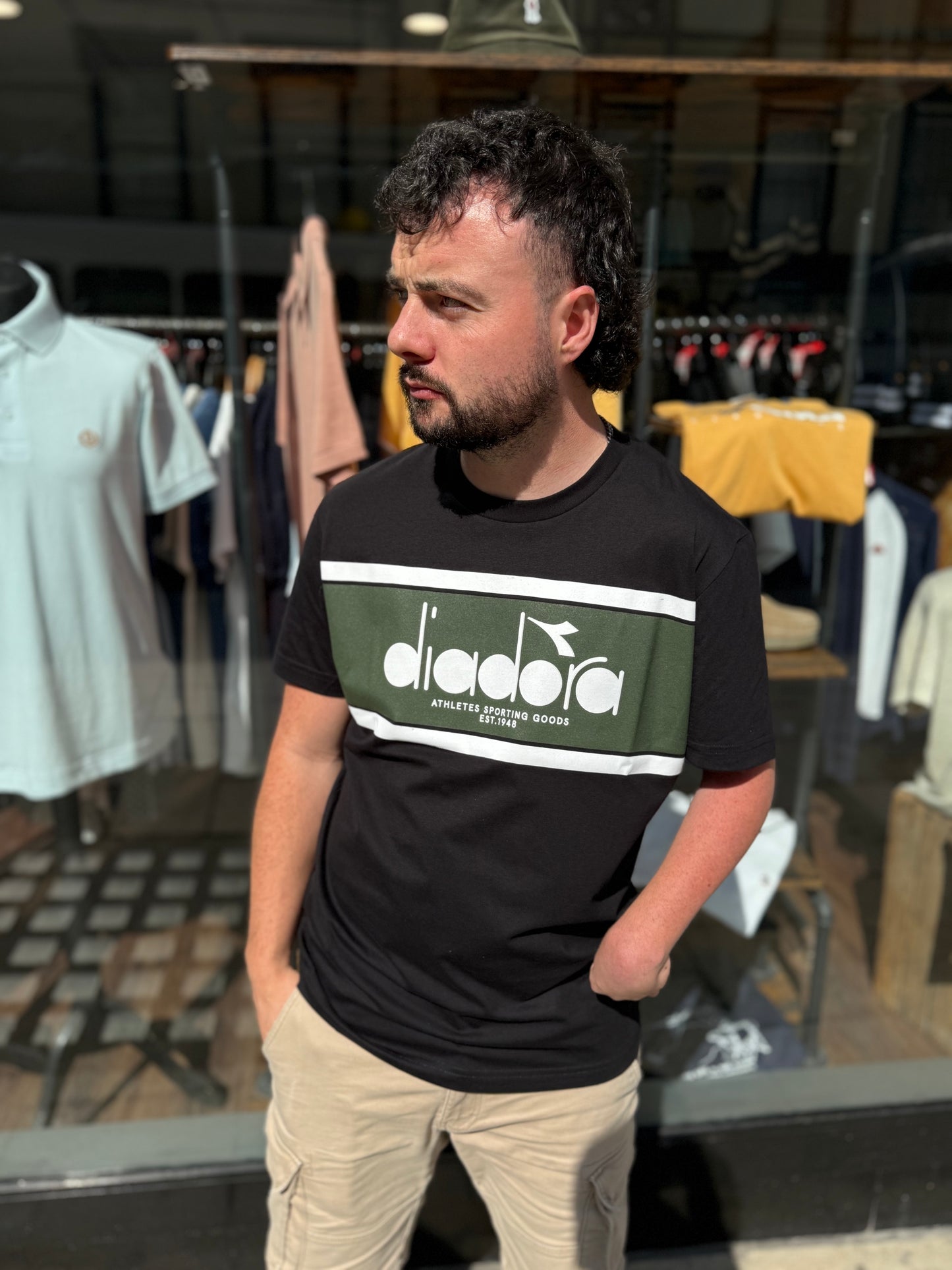 Diadora Logo T-shirt Green Rifle