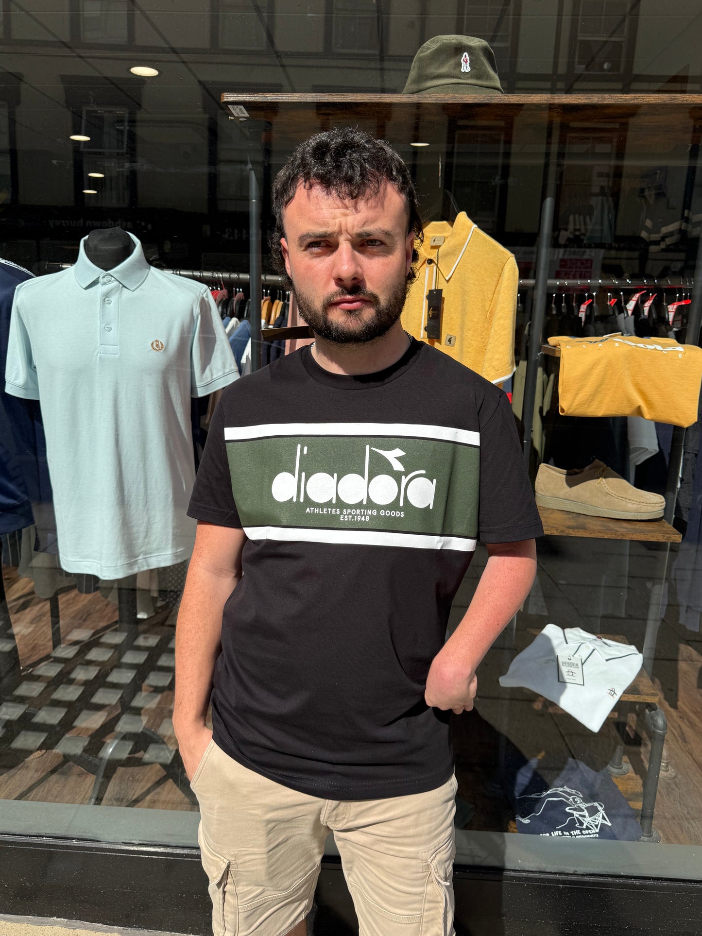Diadora Logo T-shirt Green Rifle