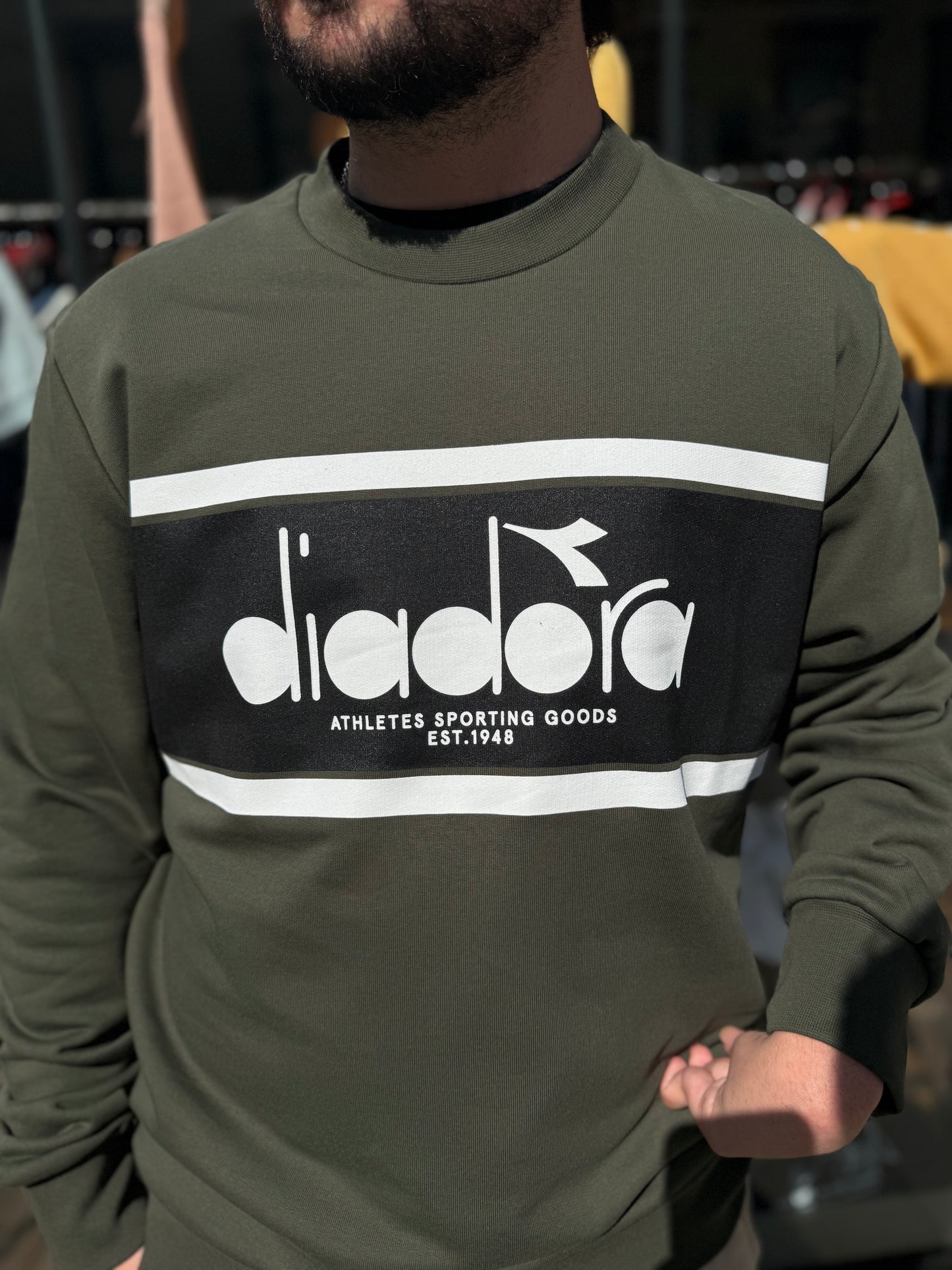 Diadora Logo Sweatshirt Green Rifle