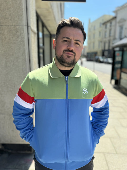 Sergio Tacchini Tomme Track Top Palace Blue/Jade Green