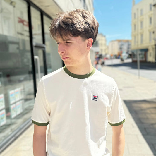 Fila Marconi T-Shirt In Gardenia/Chive