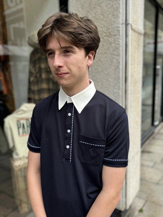 Gabicci Vintage Patrick S/S Polo Navy