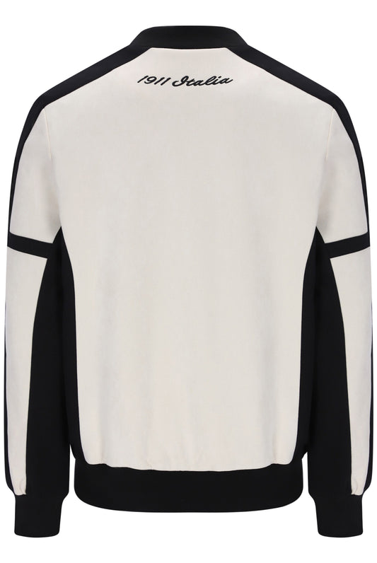 Fila Vintage Isaac Colour Blocked Baseball Jacket Gardenia/Black