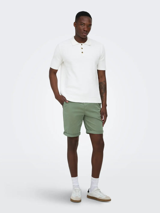 Only & Sons Onssaul Chino Short Sea Spray