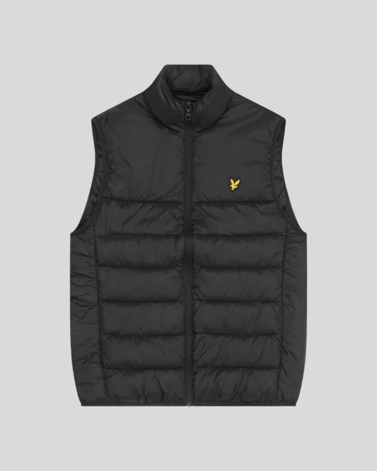 Lyle & Scott Wadded Gilet In Jet Black