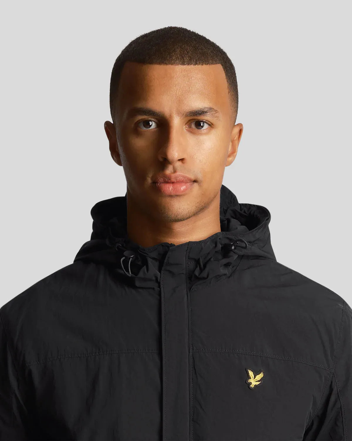 Lyle & Scott Hooded Pocket Jacket In Jet Black - RD1 Clothing