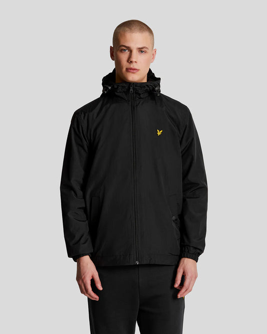 Lyle & Scott Zip Through Hooded Jacket Jet Black