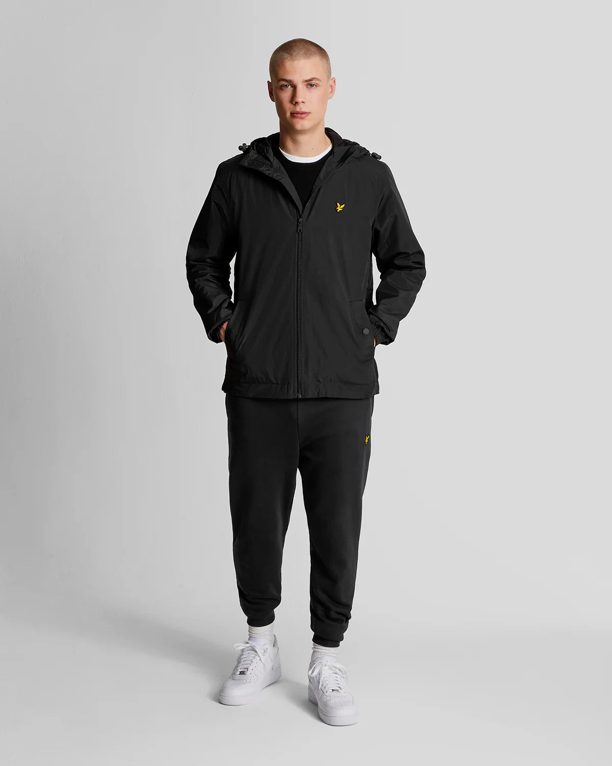 Lyle & Scott Zip Through Hooded Jacket Jet Black