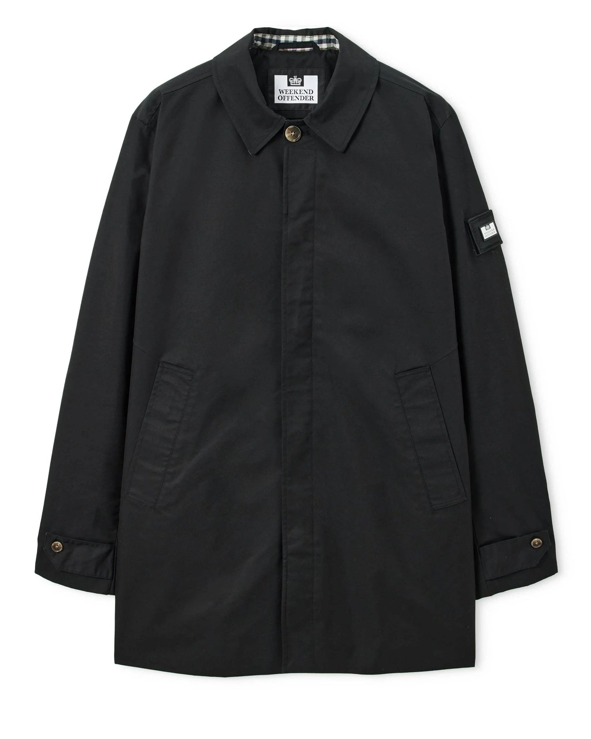 Weekend Offender Whitehouse Mac Jacket Black/House Check Back - RD1 Clothing