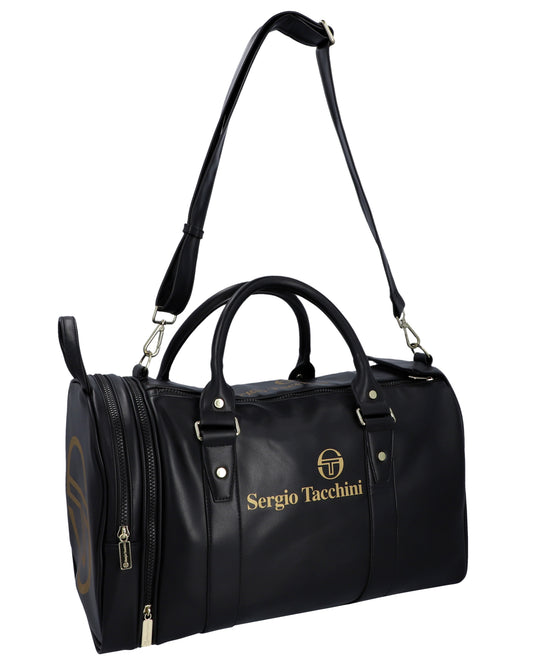 Black Sergio Tacchini Jorno bag with adjustable strap and logo detail, designed for stylish everyday use.