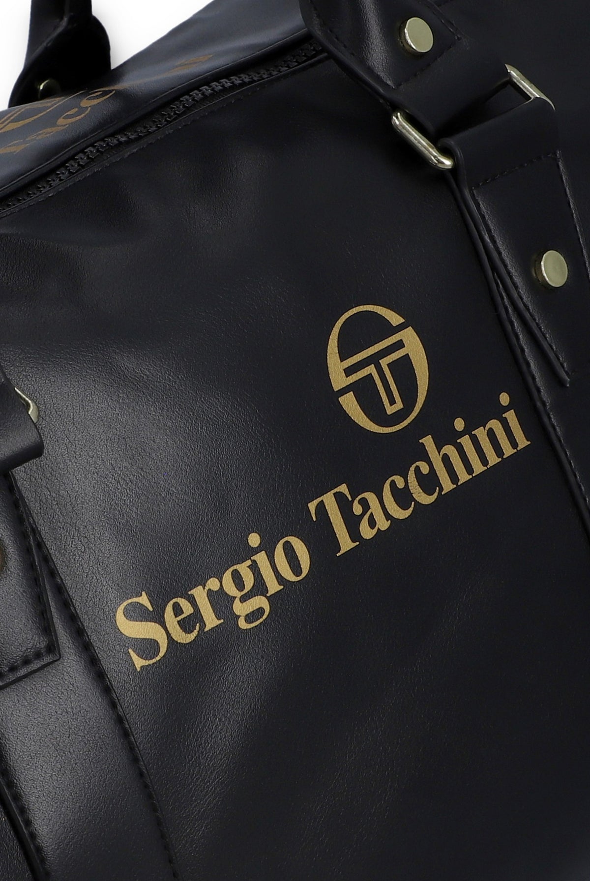 Black Sergio Tacchini Jorno bag with adjustable strap and logo detail, designed for stylish and functional accessories.