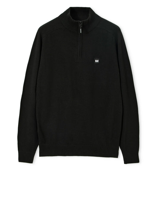 Weekend Offender Pierre Quarter Zip Jumper Black