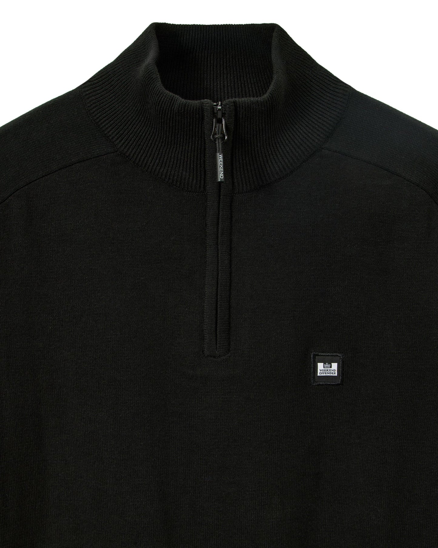 Weekend Offender Pierre Quarter Zip Jumper Black