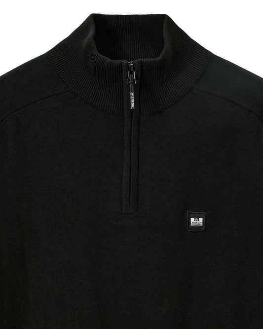 Weekend Offender Pierre Quarter Zip Jumper Black