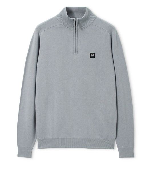 Weekend Offender Pierre Quarter Zip Jumper Porpoise Grey