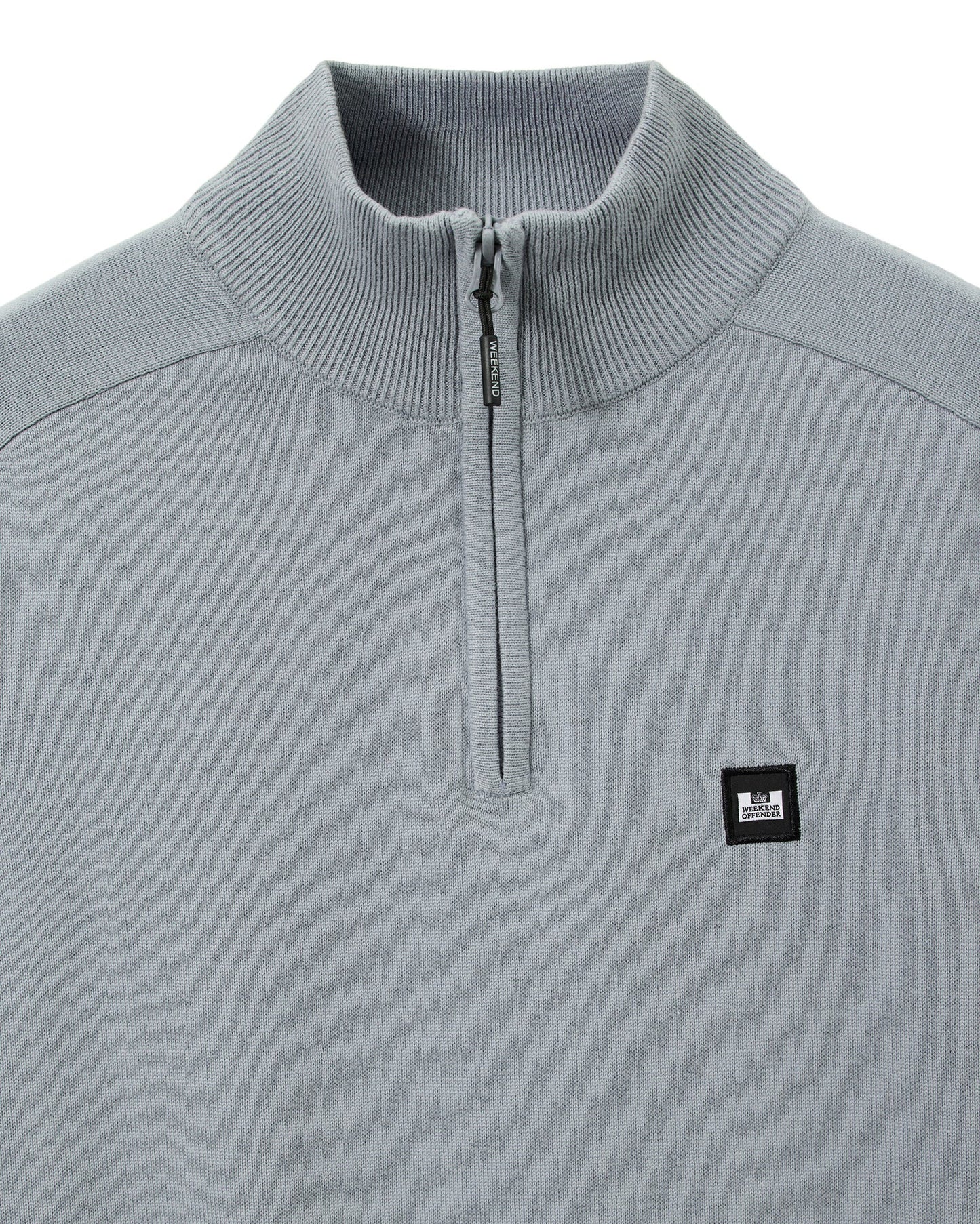 Weekend Offender Pierre Quarter Zip Jumper Porpoise Grey