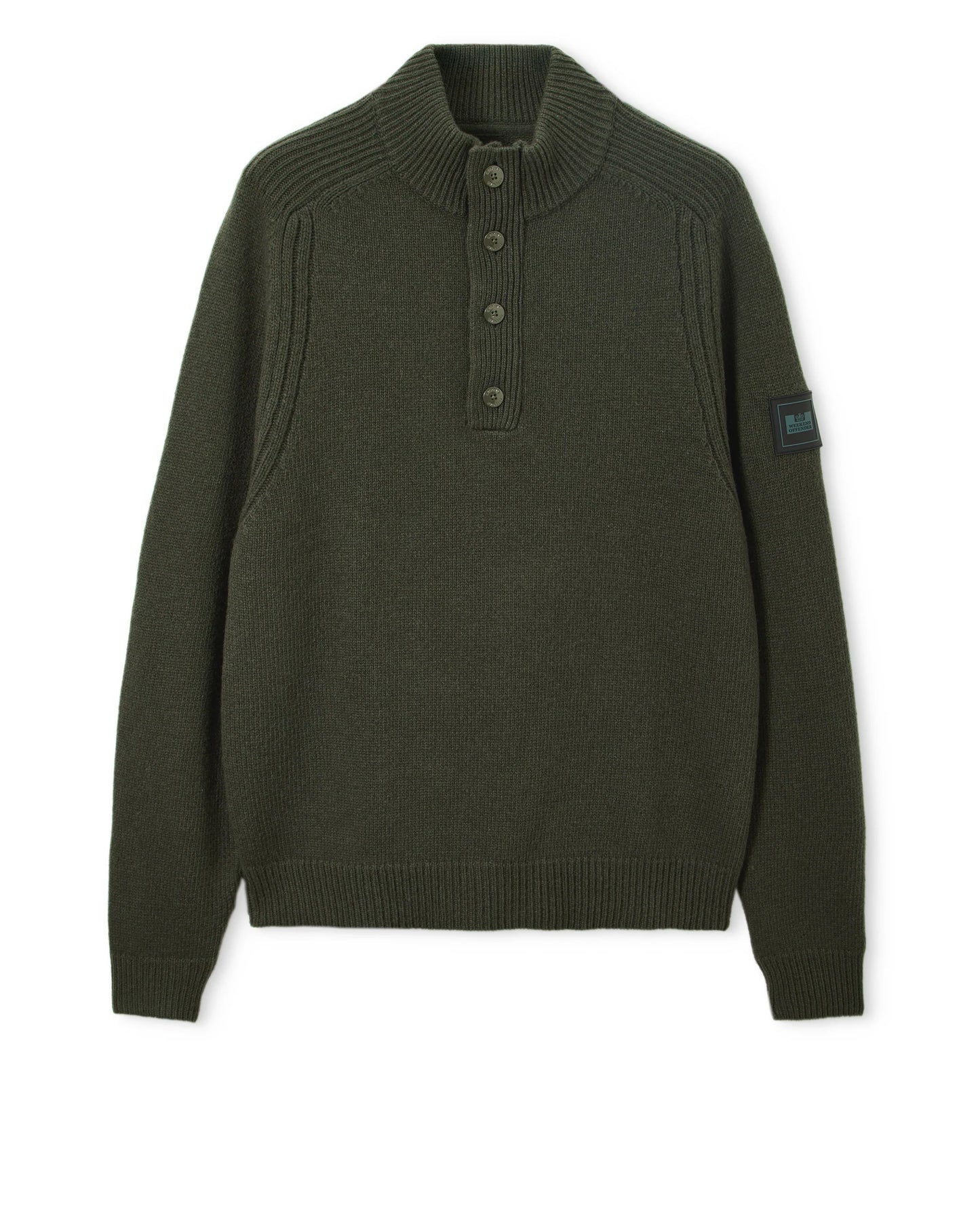 Weekend Offender Castillos Wool Jumper Black Forest Green