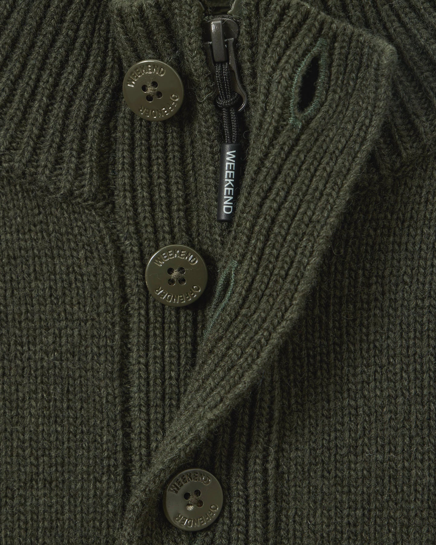 Weekend Offender Castillos Wool Jumper Black Forest Green