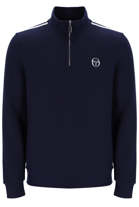 Sergio Tacchini Locchi Quarter Zip Maritime Blue/White - RD1 Clothing