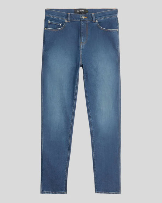 Lyle & Scott Slim Fit Denim Jeans Stonewash Blue