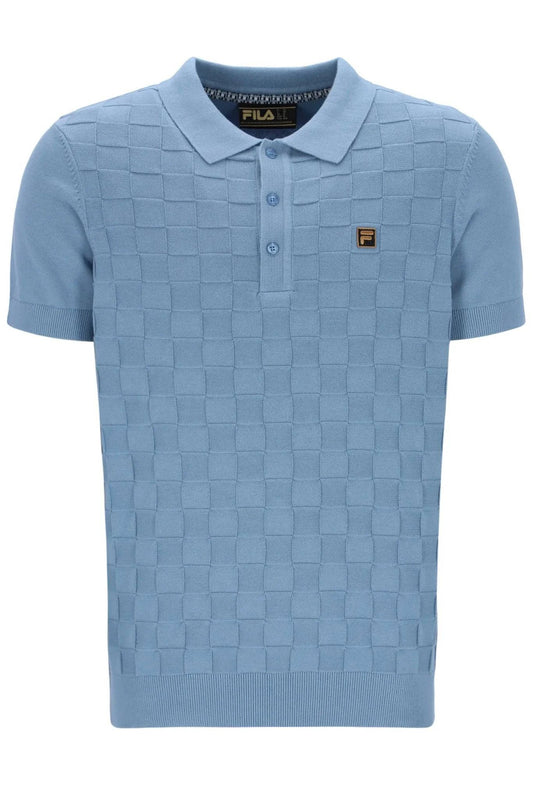 Fila Gold Lucian Square Knit Polo Denim