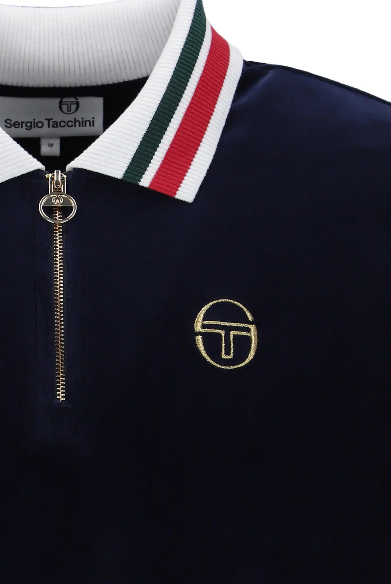 Sergio Tacchini Mahony Velour Polo Maritime Blue - RD1 Clothing