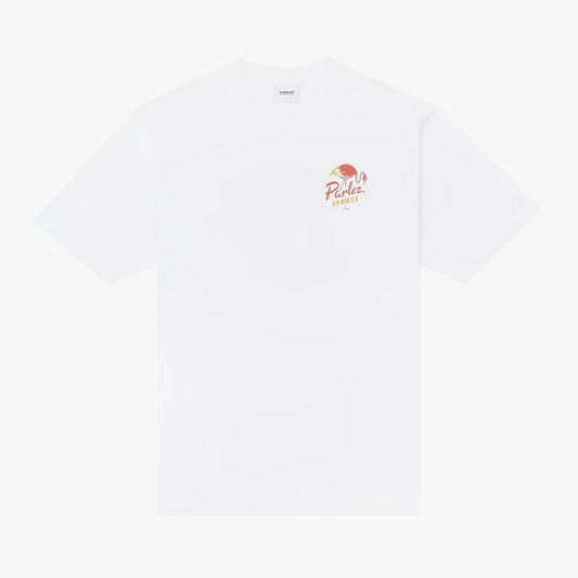 White Parlez Marion T-Shirt featuring a casual fit and simple design, made from comfortable fabric.